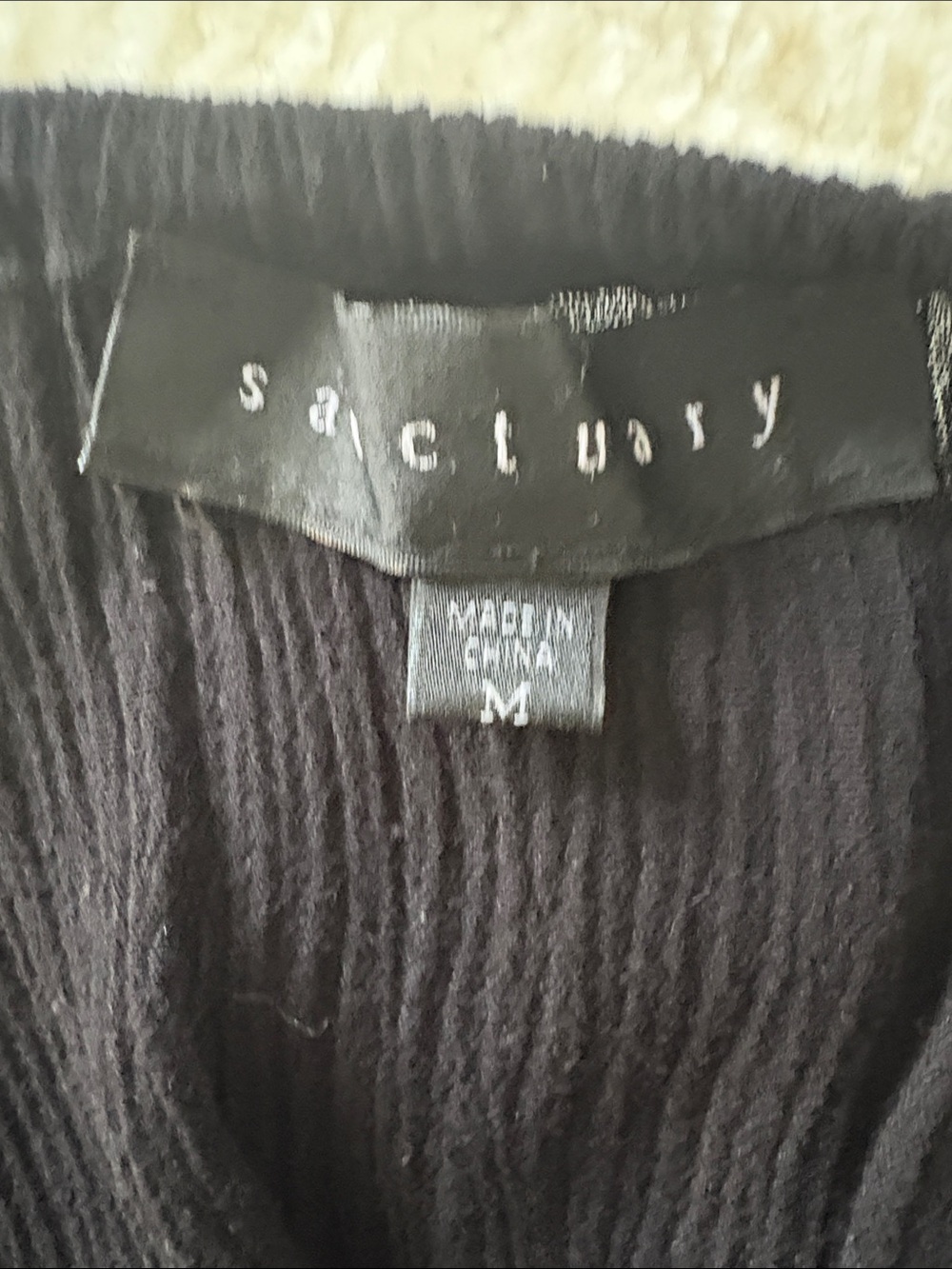 Sanctuary Black Off-Shoulder Ruffle-Hem Top - Picture 3 of 3